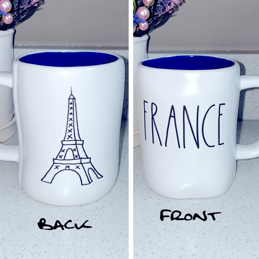 🇫🇷RAE DUNN FRANCE EIFFEL TOWER COUNTRY BLUE FARMHOUSE COFFEE TEA MUG